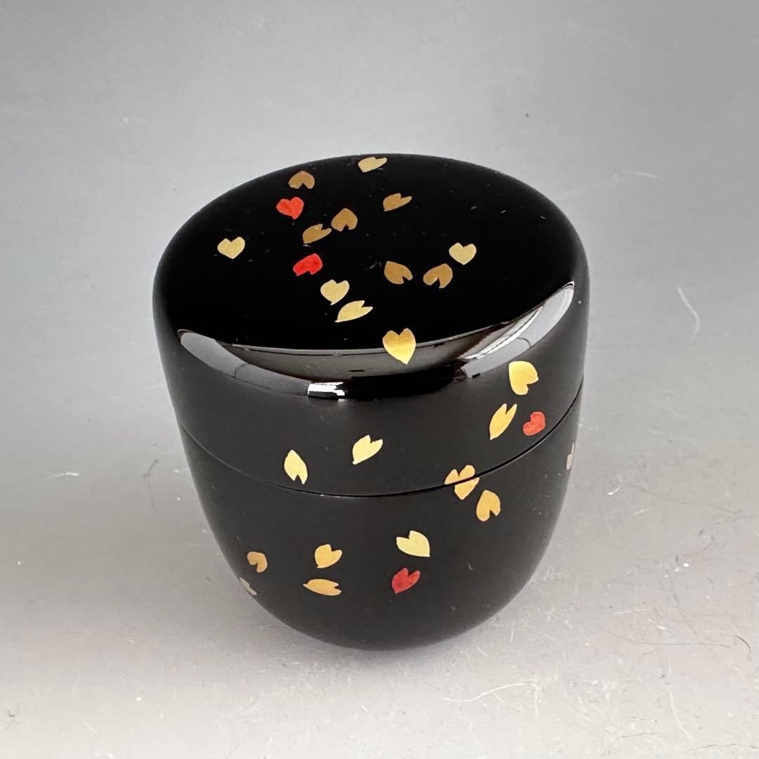 茶道具 即中斎好写 内霞 桜吹雪蒔絵 大棗 西村宗幸 共箱