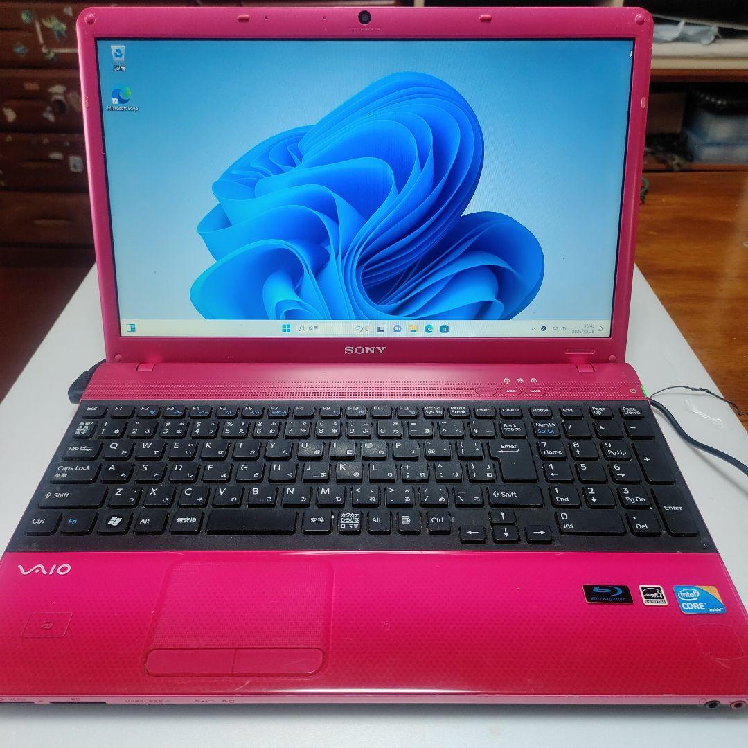 Sony VAIO ノートPC ピンク 8GB RAM SONY VAIO Pink Intel Core i5 Windows 11 SSD 256GB 8GB DVD Used
