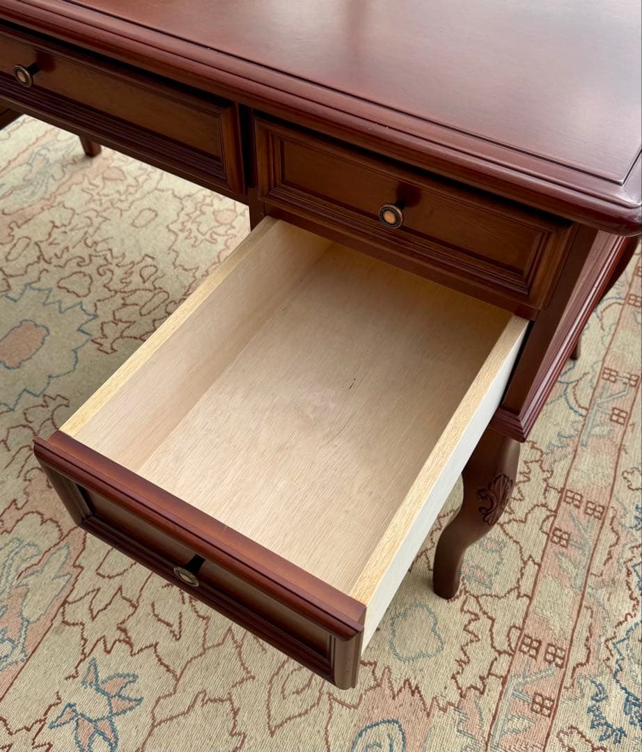 IDC大塚家具 KENT 両袖デスク 東海家具 西洋クラシック 書斎机 - メルカリ