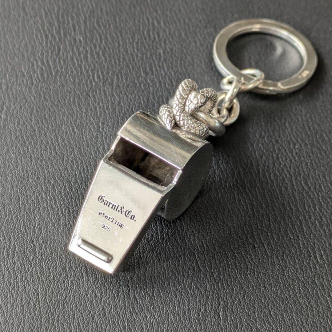 超希少 GARNI ガルニ ホイッスル キーホルダー SILVER 925 レア品/美品】GARNI ガルニ Hook On Key Holder シルバー925 刻印