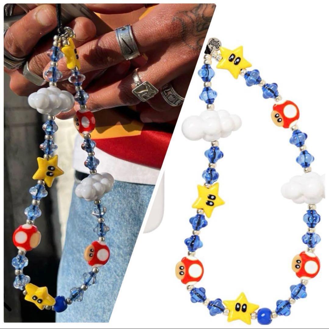 ストリングティング string ting マリオ スター キノコ 国内発送】String Ting Itsssameeee スマホストラップ マリオ (String