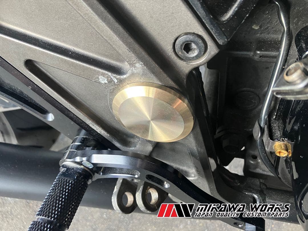 ゼファー 400/χ 真鍮 ステップ プレートピボット カバー 左右2個セット