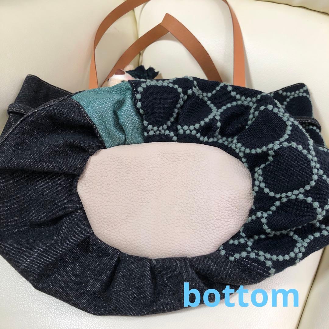 ミナペルホネン ＊ハンドメイド　Poco bag 《タンバリン》リメイクデニム②