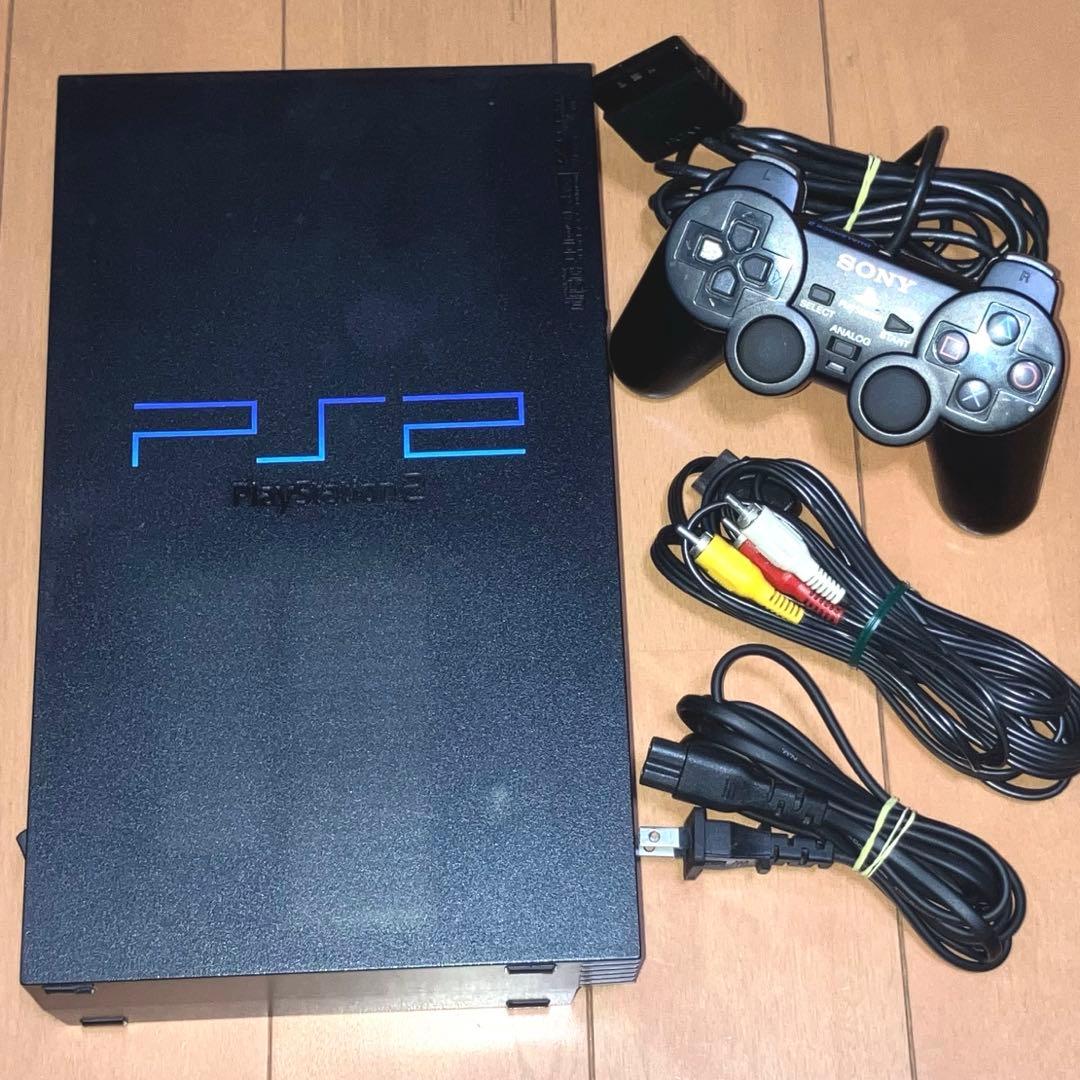 動作最高 美品】 PS2 SCPH-50000 ミッドナイトブラック本体セット