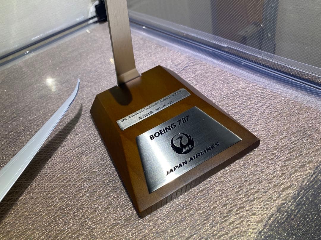 JAL ボーイング B787 アメリカンエクスプレスプラチナカード発行記念