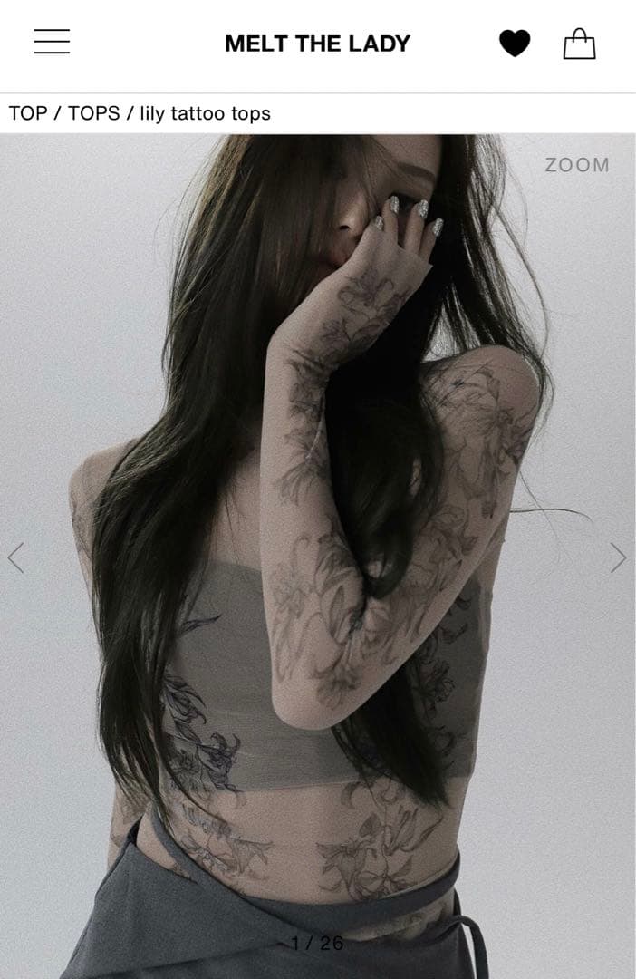 melt the lady lily tattoo tops - メルカリ