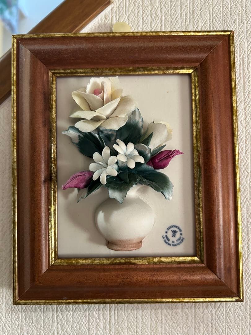 カポディモンテ 陶花 壁掛け イタリア オブジェ - メルカリ