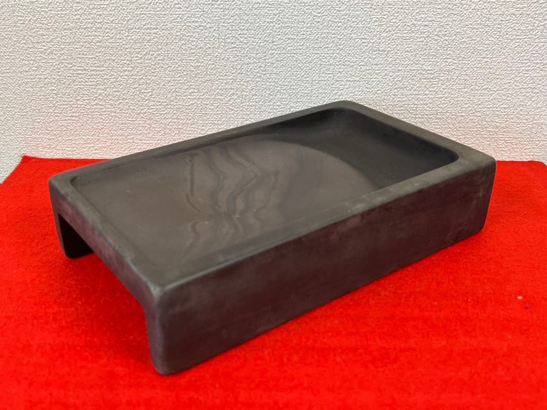 文房具 古美術 長方型抄手硯 端溪硯 書/C8/33