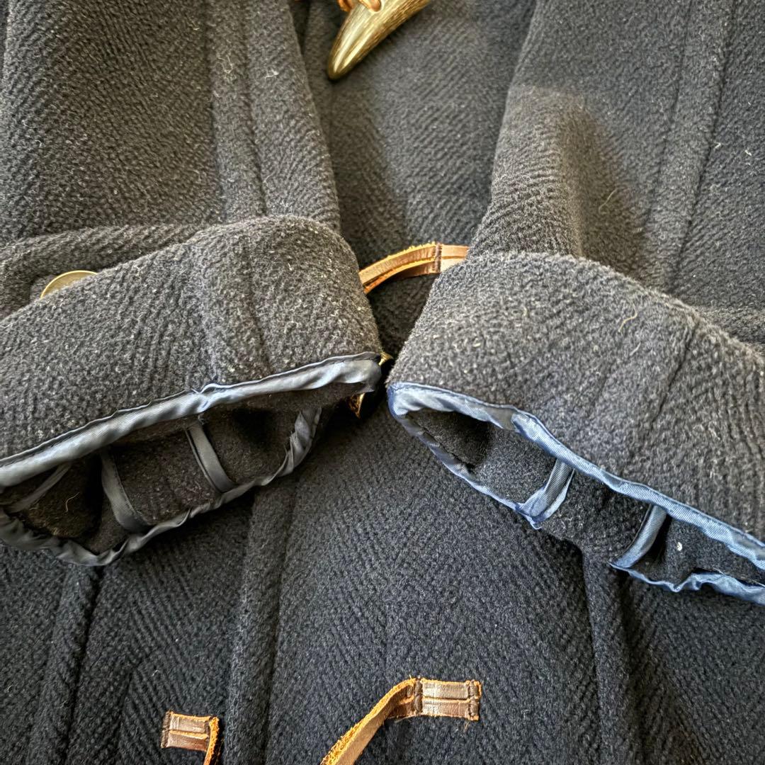 MoorBrook製生地】ダッフルコート ヘリンボーン ネイビー 英国製 M