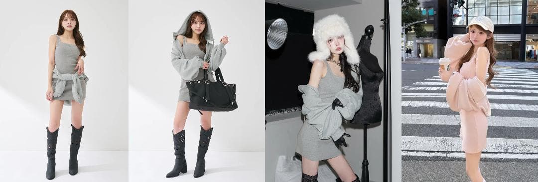 ダーリッチ darich シェイプリブカットミニワンピース ホワイト FREE