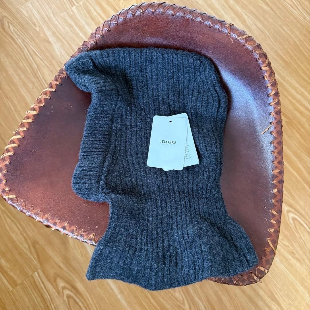 LEMAIRE ルメール biotop購入 ニットバラクラバ LEMAIRE リブ バラクラバ | ブラック | FARFETCH JP