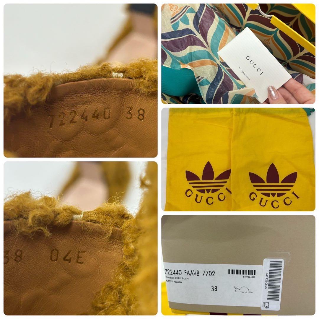 I684 新品未使用 25.0cm グッチ サンダル ブラウン レディース