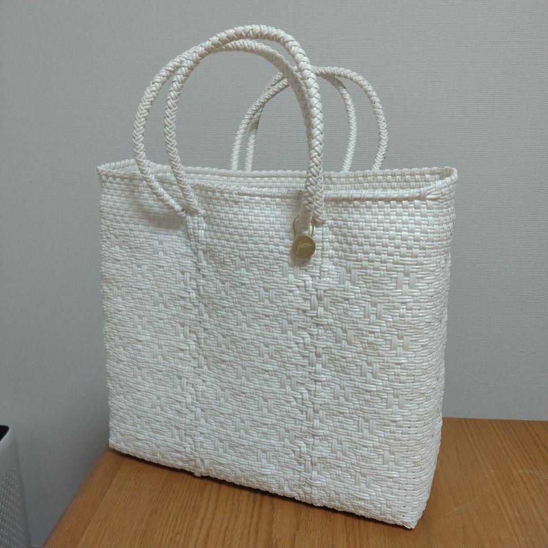 お値下げ可能 Letra メルカドバッグ ROMBO ホワイト S かごバッグ