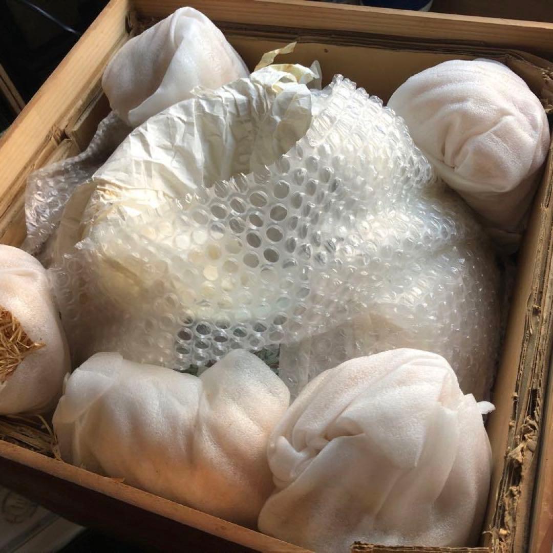 五代佐藤走波染錦唐子遊図つぼ 心和む優しい色使い 高さ約36.5cm約7.2