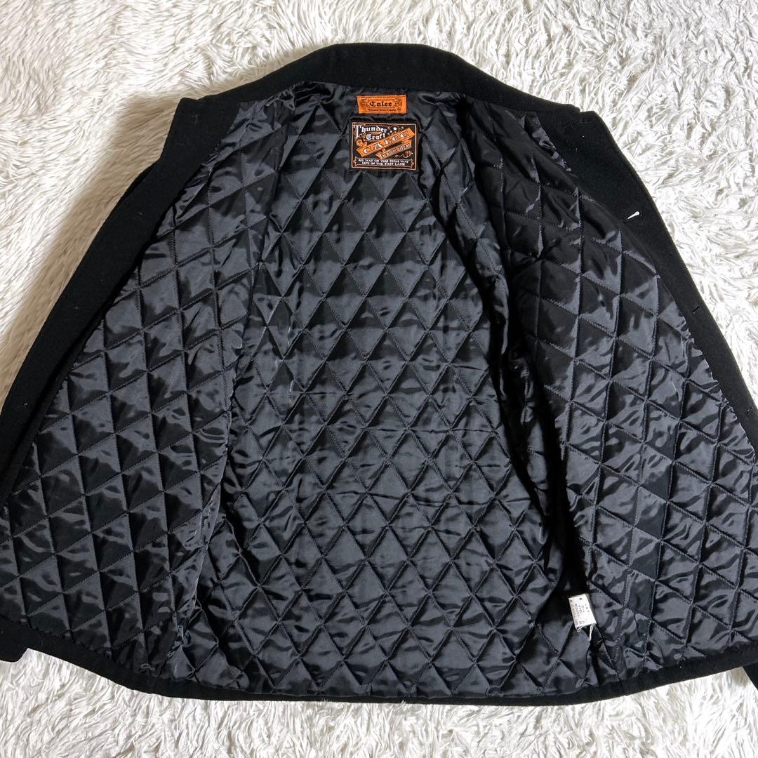 CALEE キャリー ウールジャケット キルティング 刺繍 ブラック 黒 M