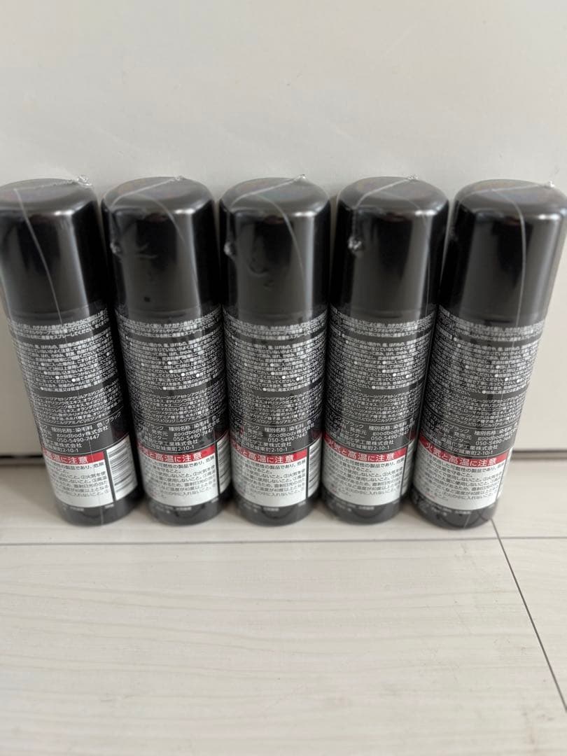 新品未開封 CAX カックス 薄毛隠し用 ヘアスプレー100gブラック5本