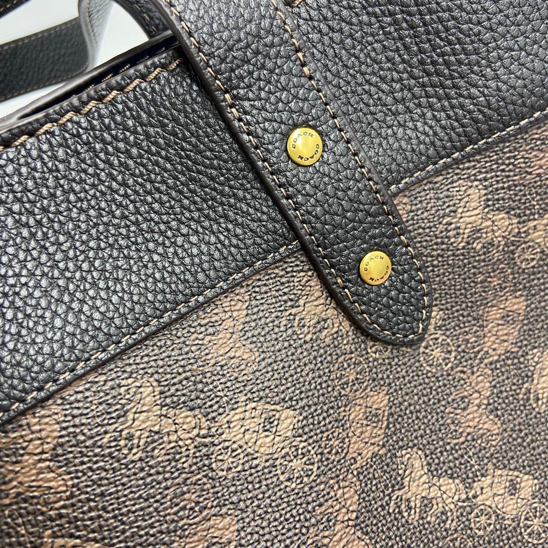 極美品✨ コーチ フィールド トート 40 ホースアンドキャリッジ 馬車柄