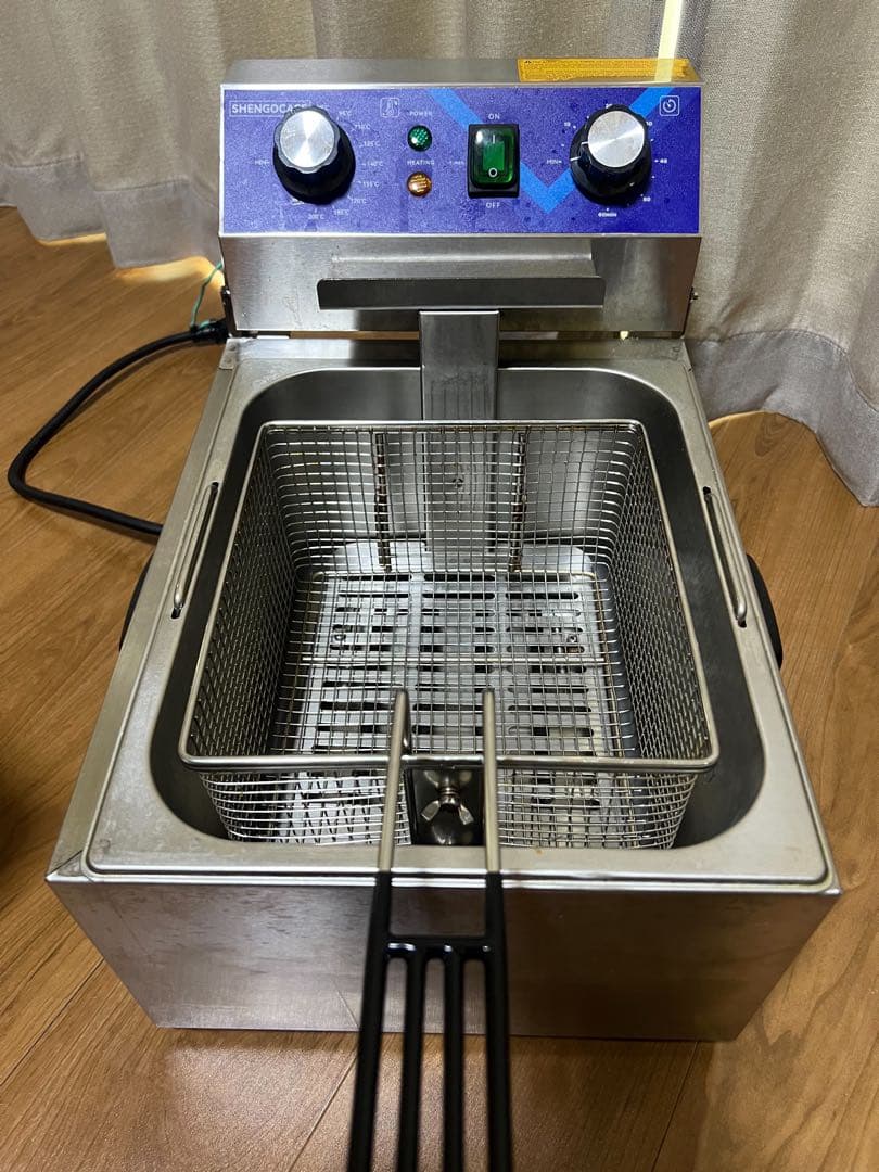 電気フライヤー 10L 卓上フライヤー 揚げ物 Amazon.co.jp: 1槽型電気フライヤー 10L 大容量 揚げ物 ステンレス