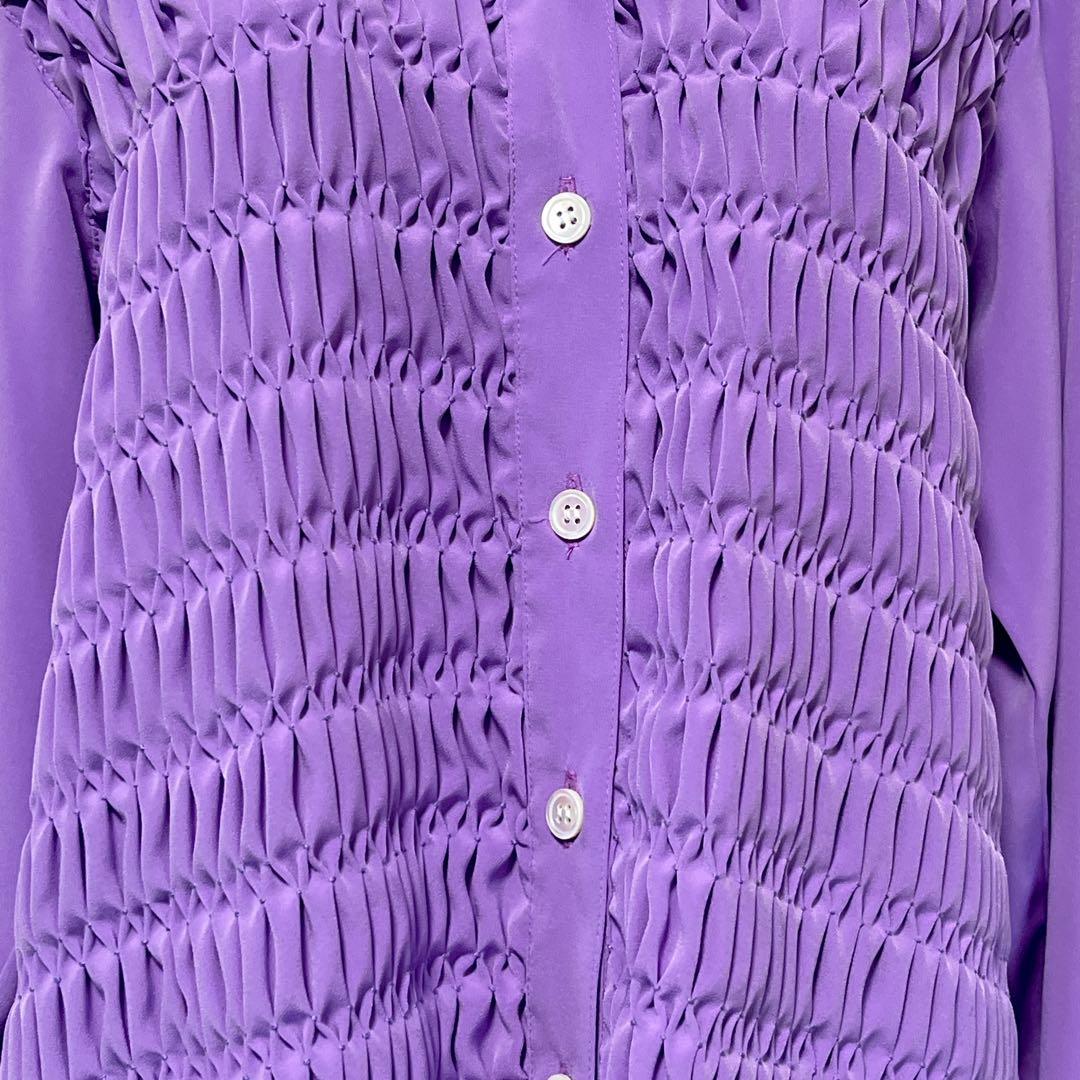 ATSURO TAYAMA 】ブラウス フリルギャザー パープル系 パリコレ - メルカリ
