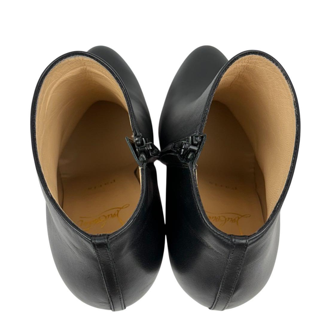 【ほぼ未使用】クリスチャンルブタン　36.5　23.5cm ショートブーツ　黒