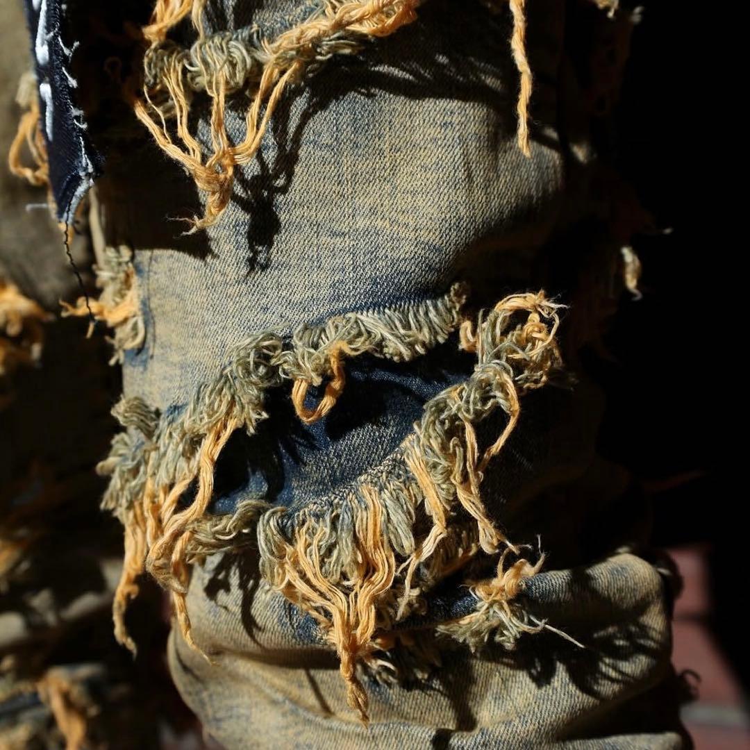 バラバサス valabasas ハードクラッシュブーツカットデニム 新品 30