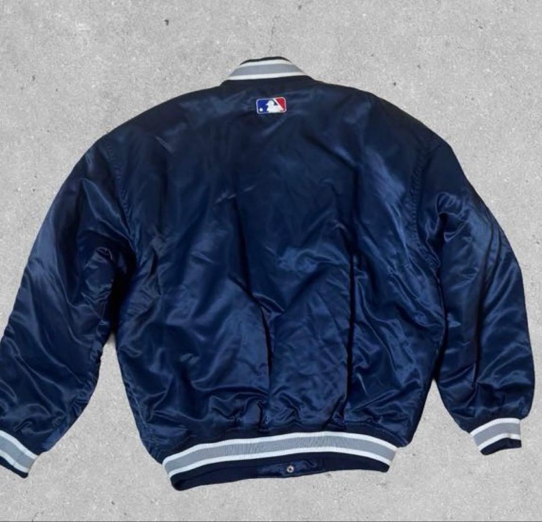 希少カラー】90s スターター ヤンキース スタジャン 右肩パッチ グレー