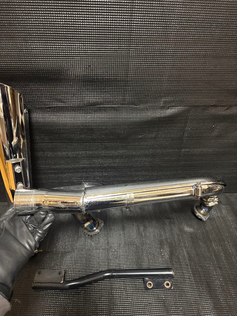 希少）ハーレー ダイナ FXDL 純正オプション 2in1 マフラー ステー付