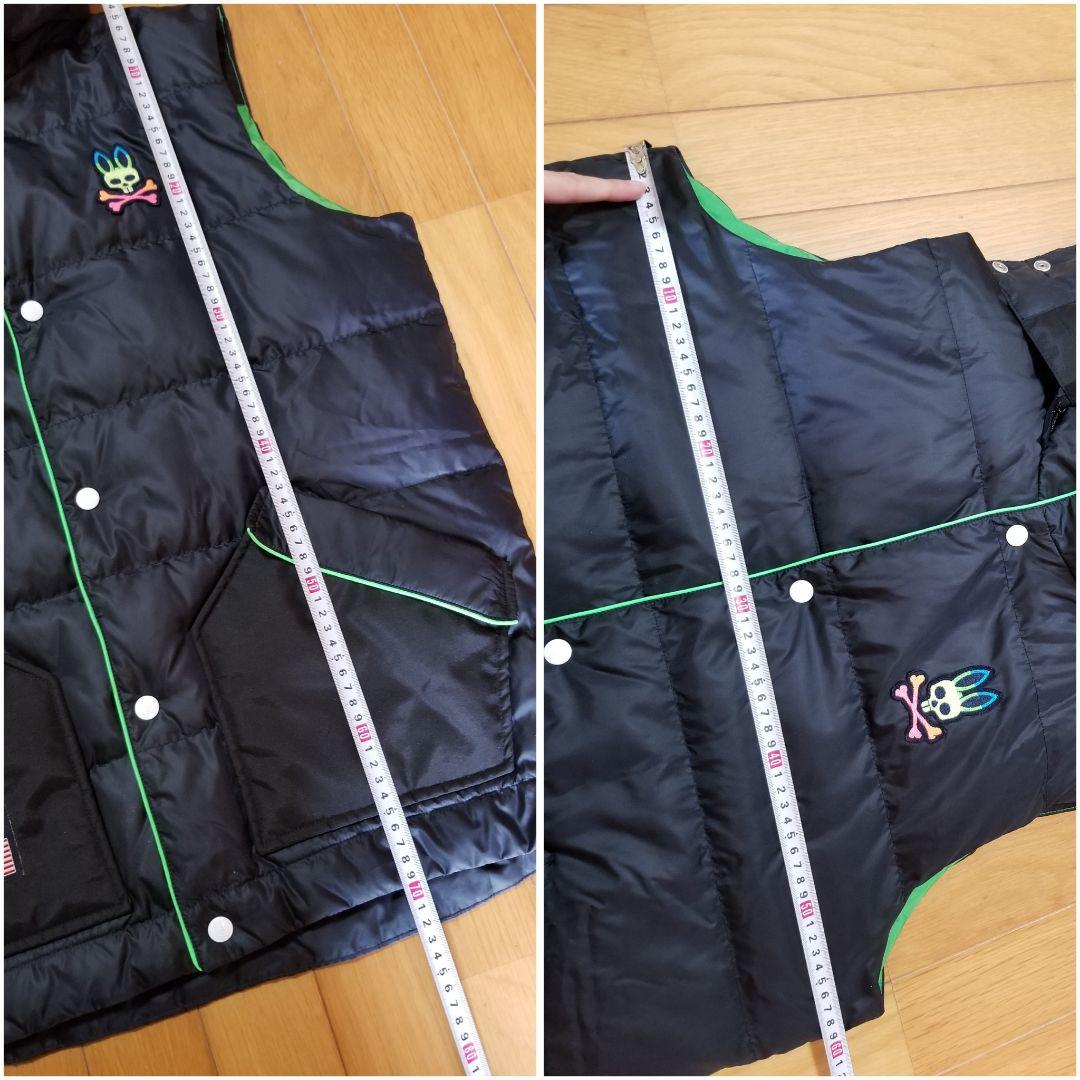 美品サイコバニーPsycho Bunnyネオンパイピング ダウンベスト L - メルカリ