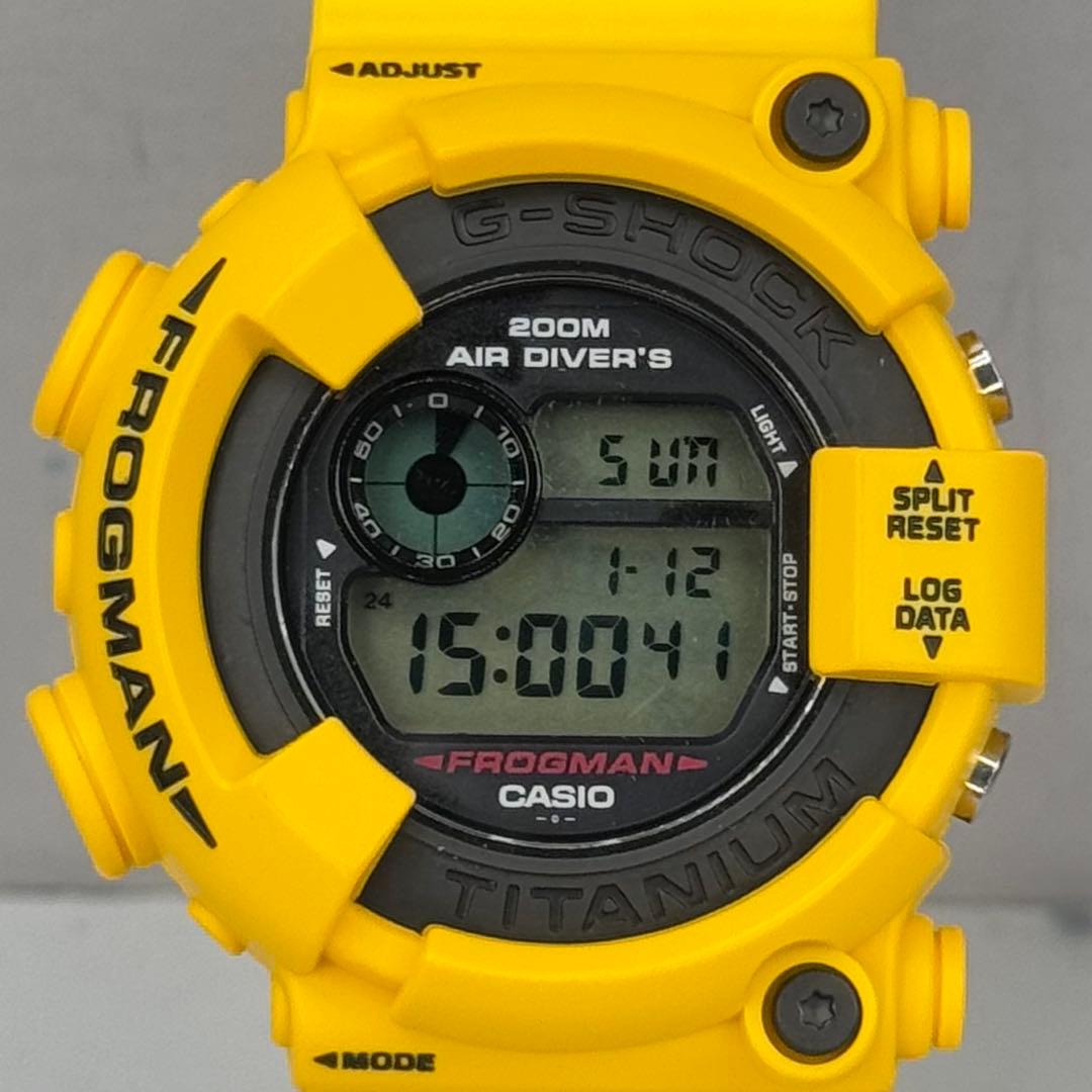 稼働極美品 箱説付 G-SHOCK DW-8200Z フロッグマン イエロー仕様