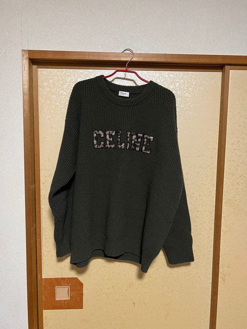 最終値下げ CELINE ダークグリーン カーキ ニットセーター S CELINE（セリーヌ）ニット・セーター 緑 サイズ:S レディース