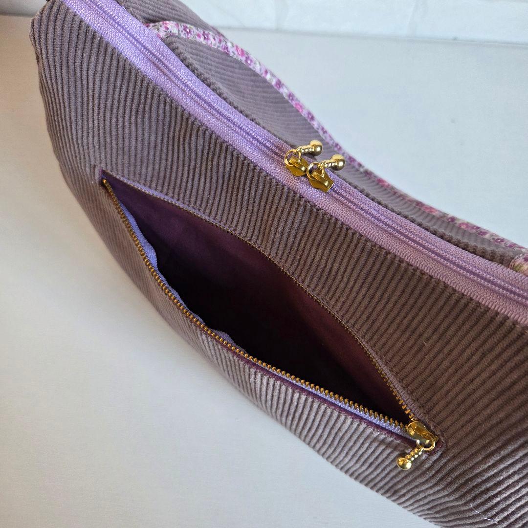 ミーコ&ターボ様 蓋付きショルダーバッグ ハンドメイド