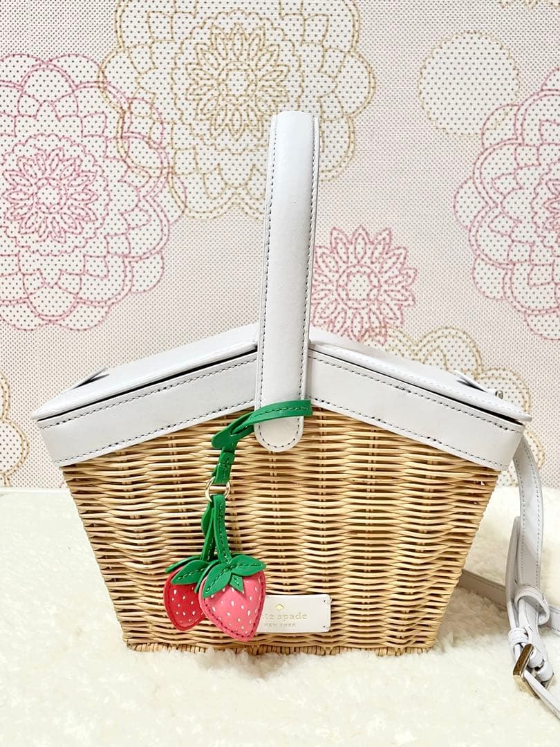 ケイトスペード ラタン ハンドバッグ Kate Spade カゴバッグ 新品