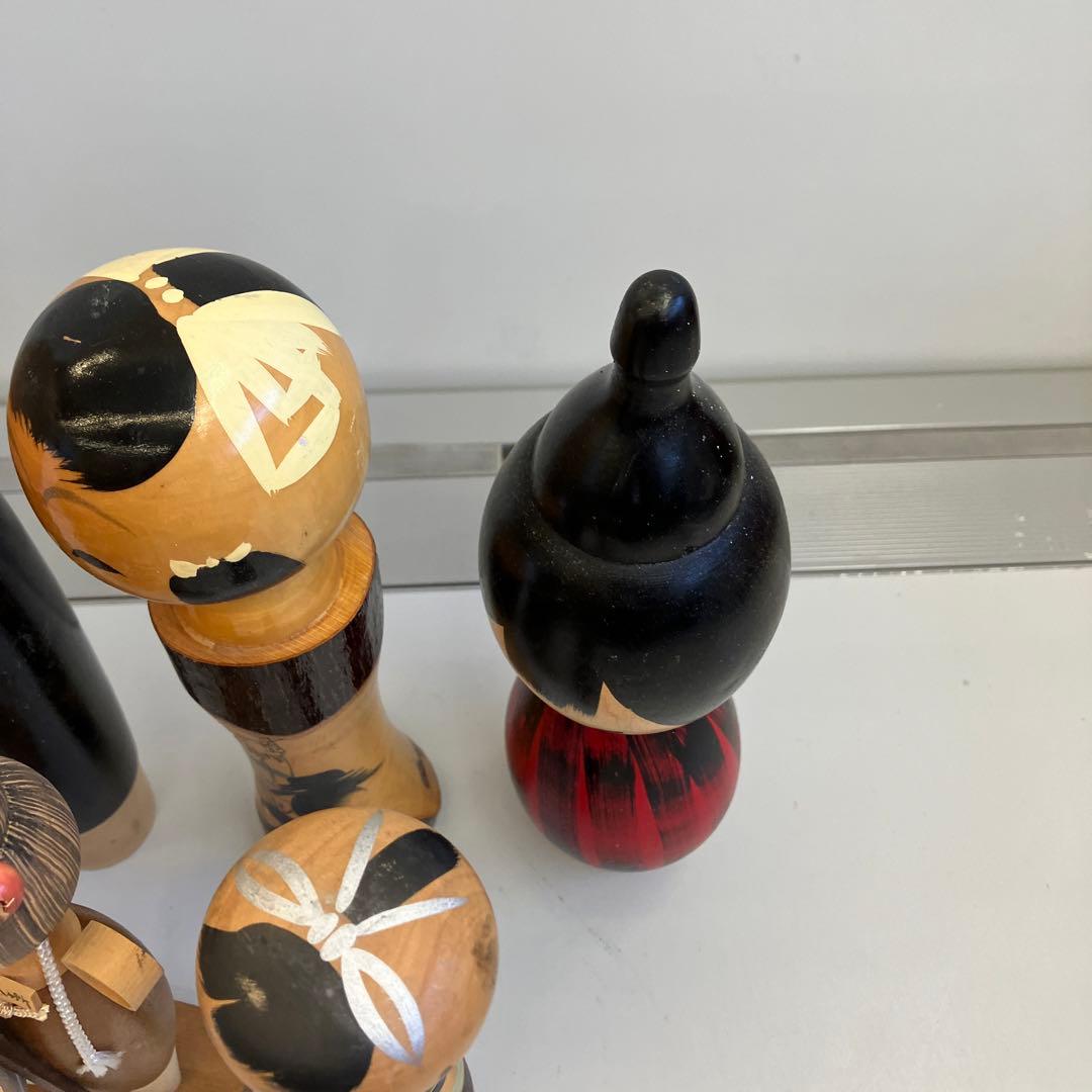 昭和レトロ 木製 伝統工芸 工芸品 こけし 小芥子 6体セット 置物