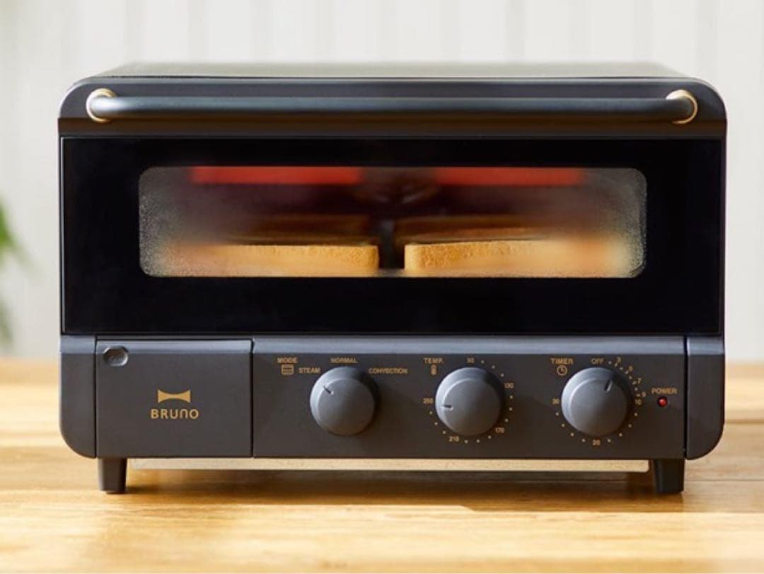 新品未使用品　BRUNO ブルーノ オーブントースター　BOE067-BK BRUNO crassy+ ブルーノ トースター スチーム＆ベイクトースター