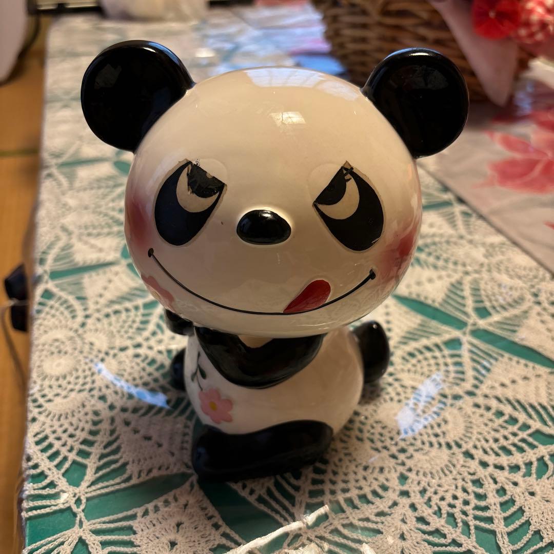 内藤ルネ お花パンダ陶器貯金箱 昭和レトロ 年代品 - メルカリ