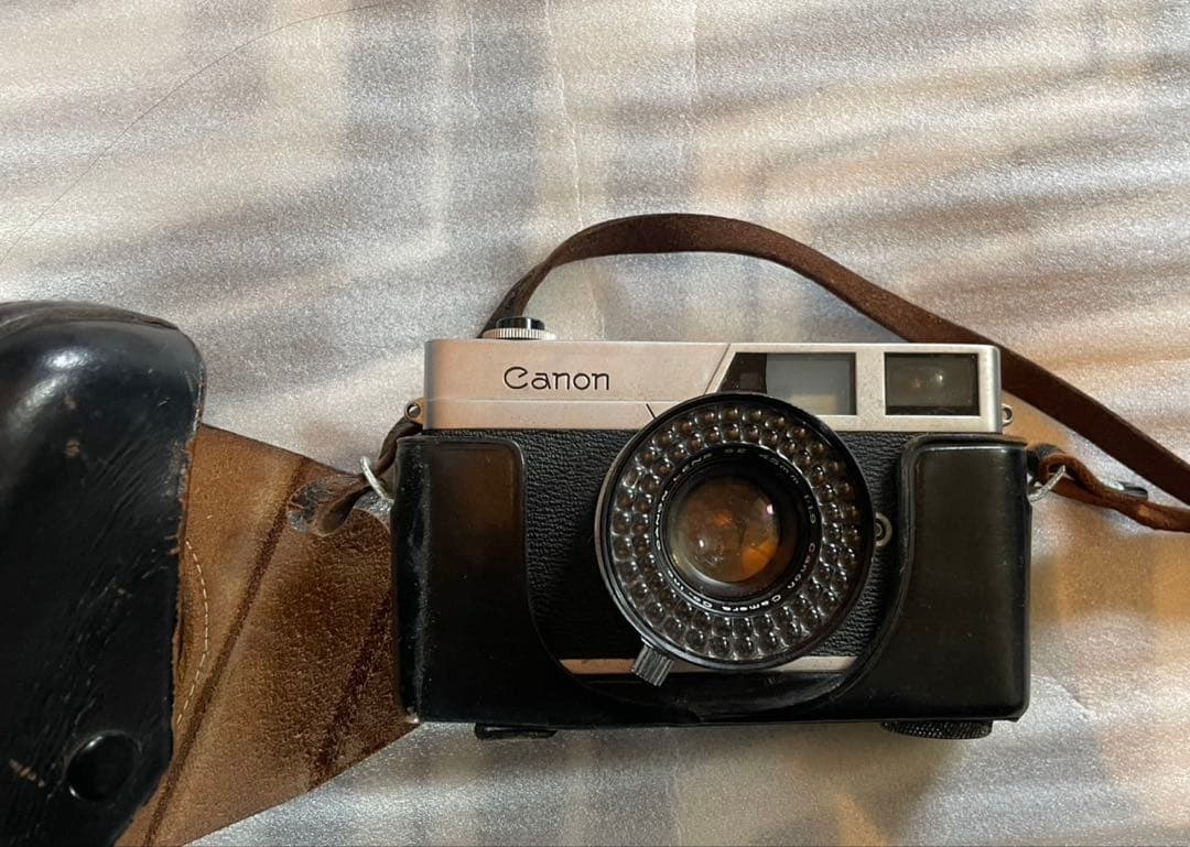Canon フィルムカメラ レザーケース付き - メルカリ