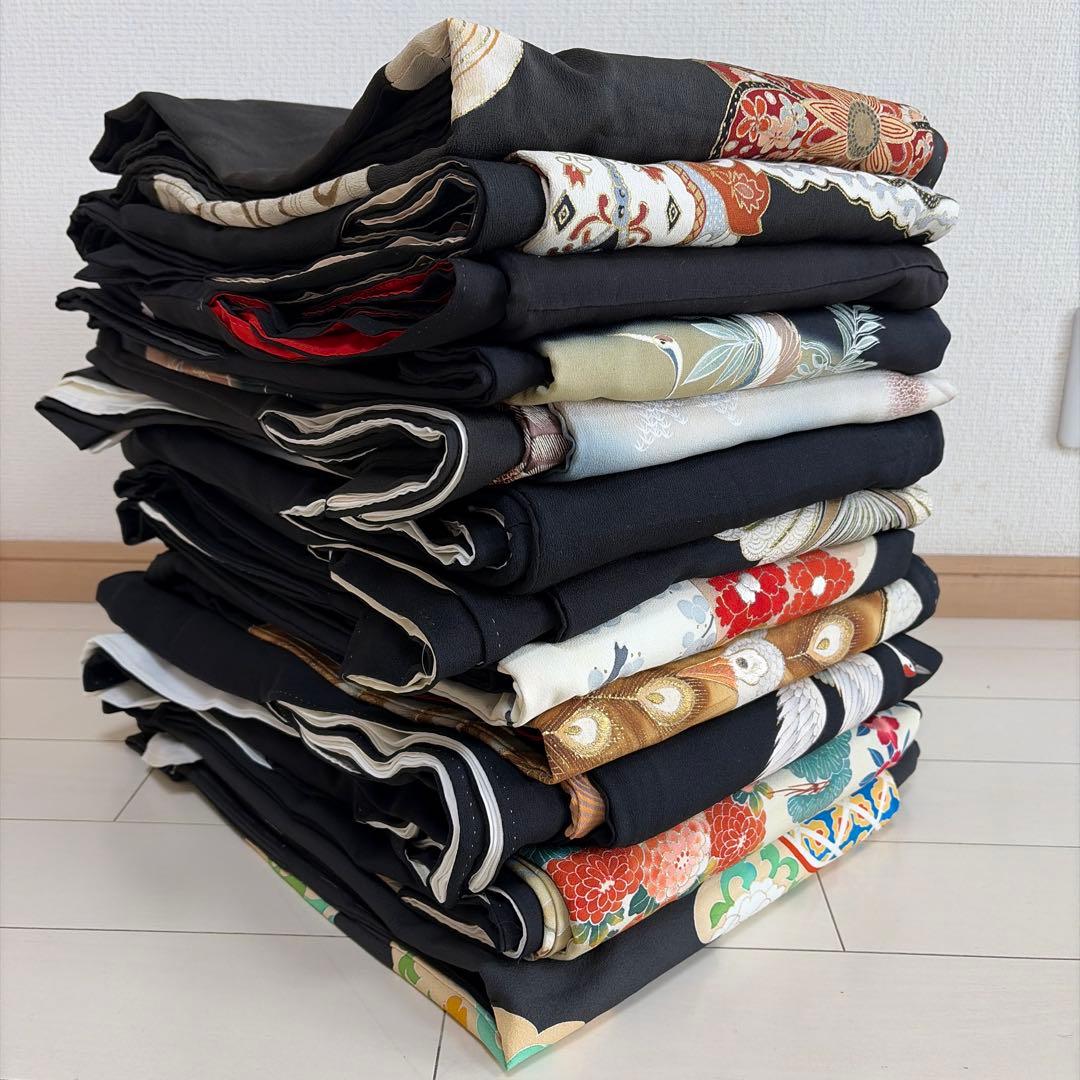 カ*キ様 ■S29■落款　正絹　黒留袖 12点セット■まとめ売り　美品～リメイク 本加賀友禅 黒留袖 No.CA-0099-Mサイズのレンタル｜きもの365