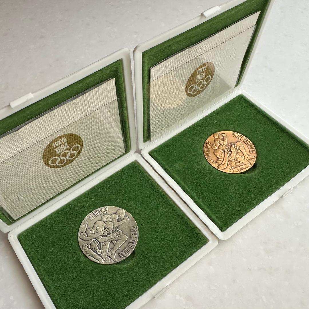 1964 オリンピック東京大会 記念メダル 銀・銅 2点セット - メルカリ