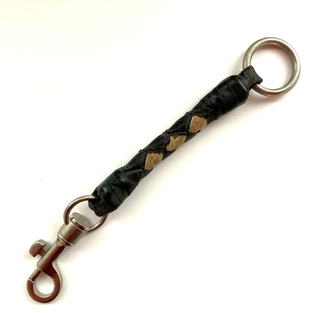 廃盤品】ボッテガヴェネタ イントレチャート キーホルダー キーリング