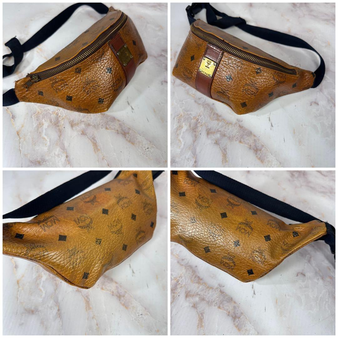 希少 大人気 MCM ヴィセトス レザー ウエストポーチ ボディバッグ ロゴ