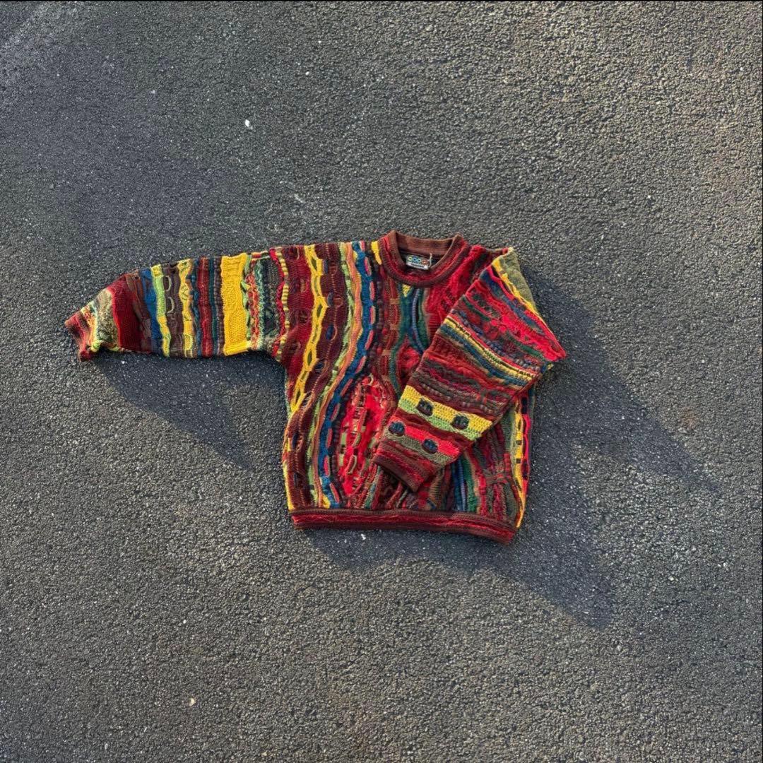希少1点物】COOGI クージー 3Dニット セーター 総柄 赤 M位 - メルカリ