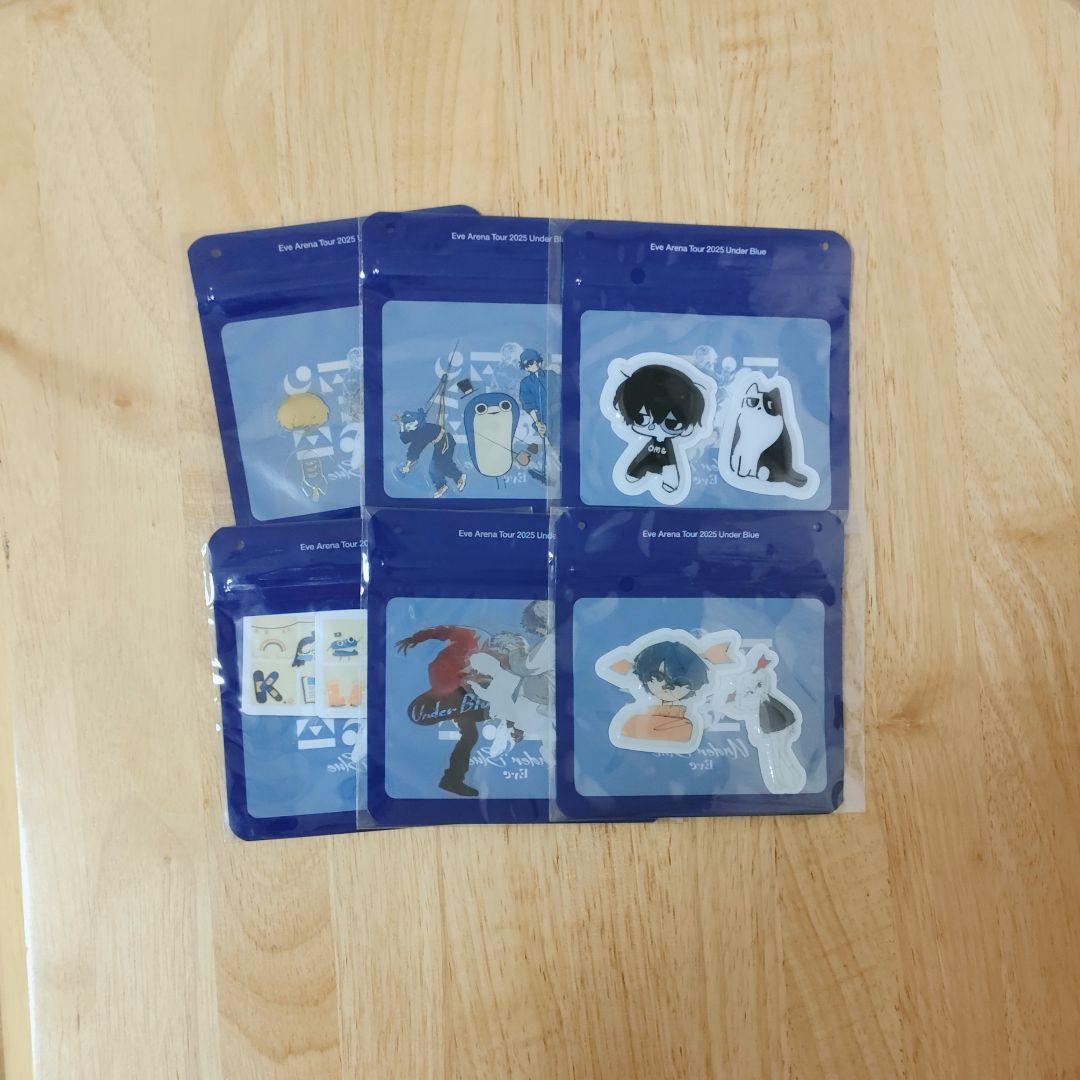 Eve UnderBlue くじ A賞 ワークシャツtangan、ステッカー