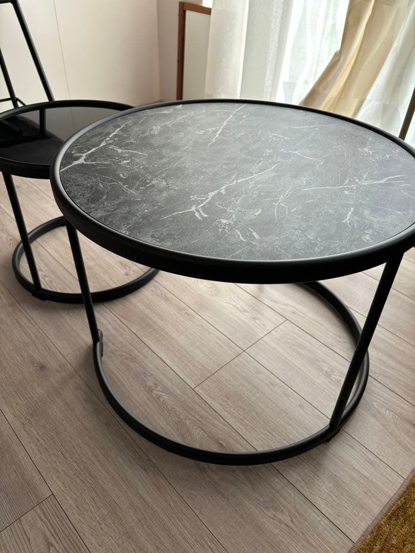 モダンサイドテーブル 大理石風 ネストテーブル セラミック ソファテーブル サイドテーブル カフェテーブル ネスト