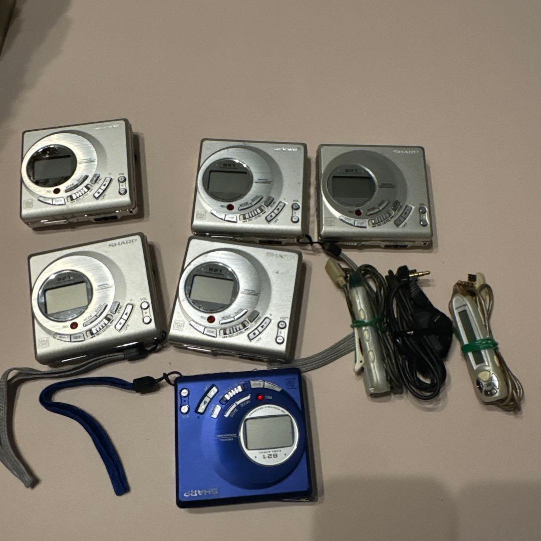 SHARP ポータブルレコーダ MD-MT821-S MT821-A まとめ6台 Yahoo!オークション -「md-mt821」の落札相場・落札価格