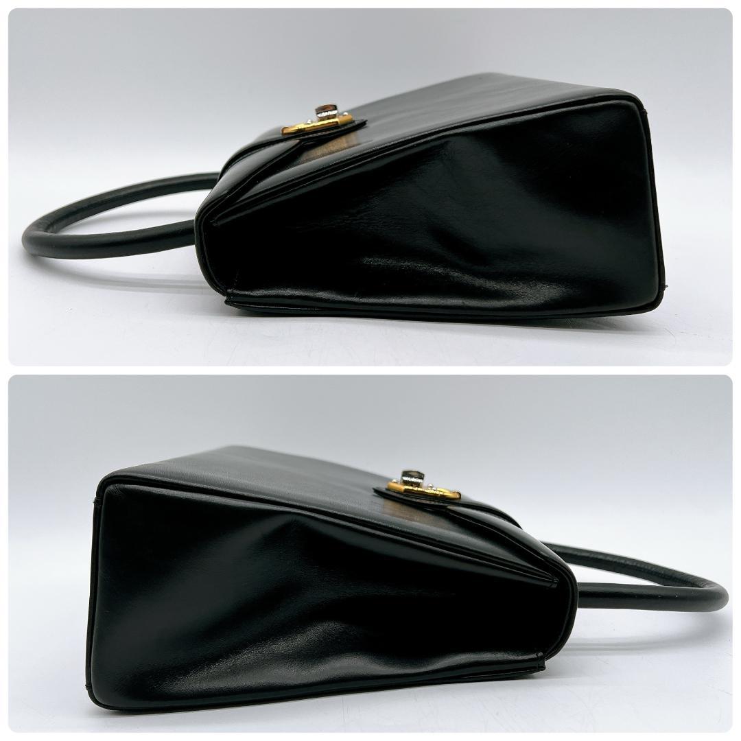 WAKO カーフレザー ターンロック フォーマルバッグ トップハンドル