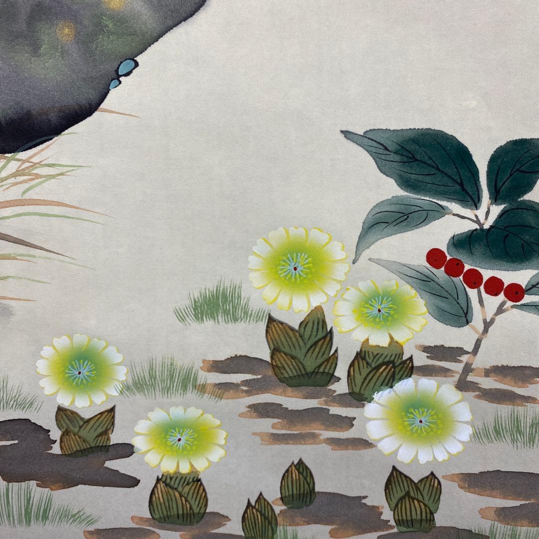 掛け軸2本 三和鳳苑作 南天福寿図、林翆雲作「嵐山」古都春秋図 - メルカリ