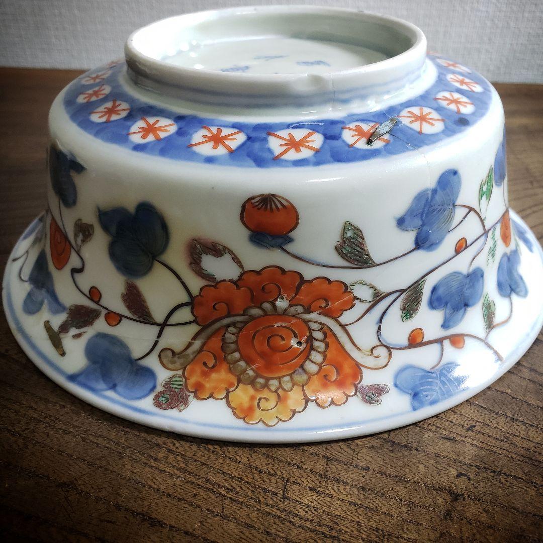 鉢 龍 中国骨董 直し 鎹 草花文様 富貴長春 色絵付け 直しあり - メルカリ