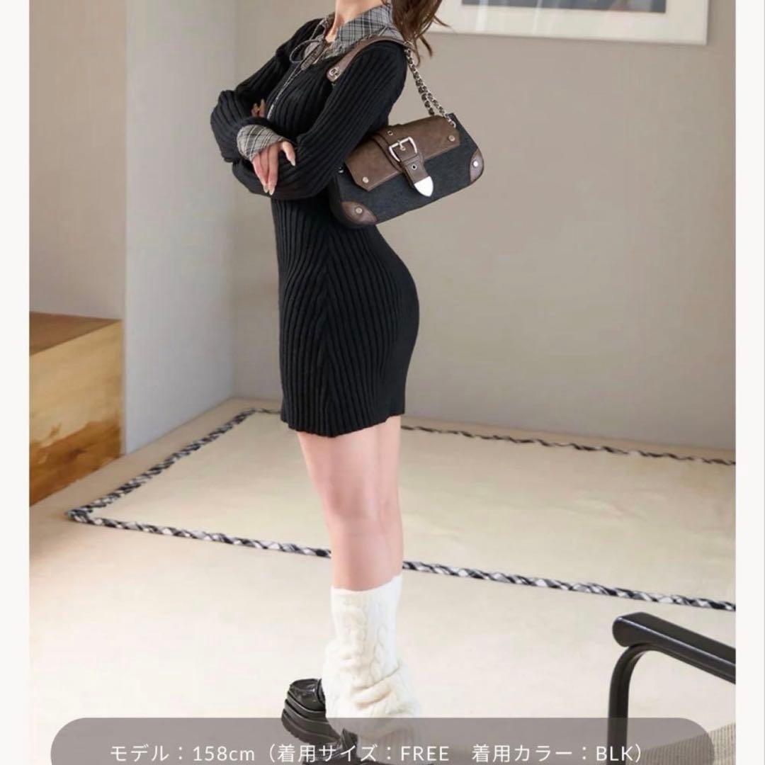 Darich レイヤードライクニットミニワンピース - メルカリ