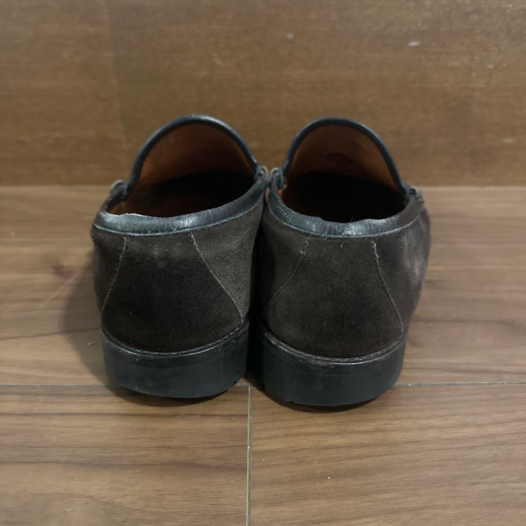 グッチ GUCCI ローファー モカシン ホースビット スウェード 25.5cm