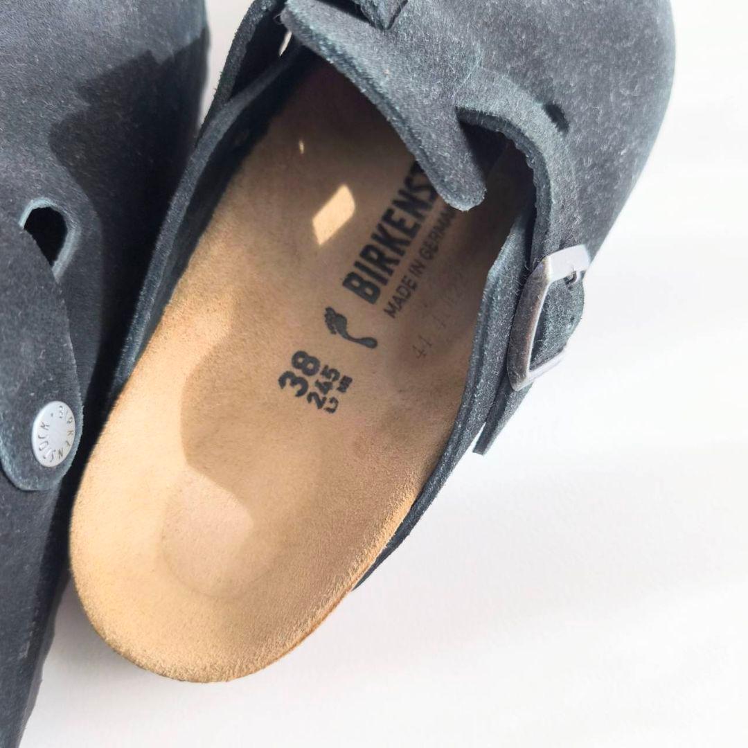 美品　ビルケンシュトック　ボストン　ブラック　38 24.5cm